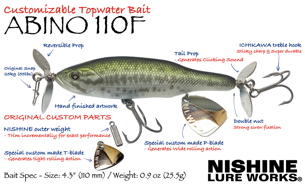 Nishine Lure Works Walking Abino 110F