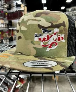 The Hook Up Tackle Hats Flag Logo Trucker Hat